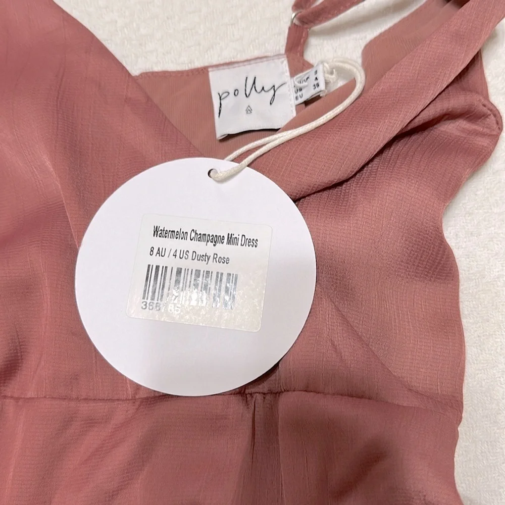 Princess Polly Watermelon Champagne Mini Elegant Dress, Size US 4 - Picture 6 of 12